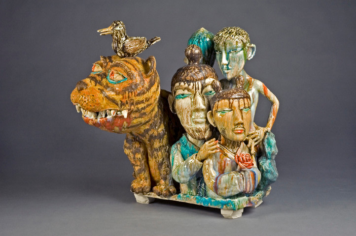 Sunkoo Yuh, Guardian, Year of the Tiger, 2007. Porcelain. 22 x 24