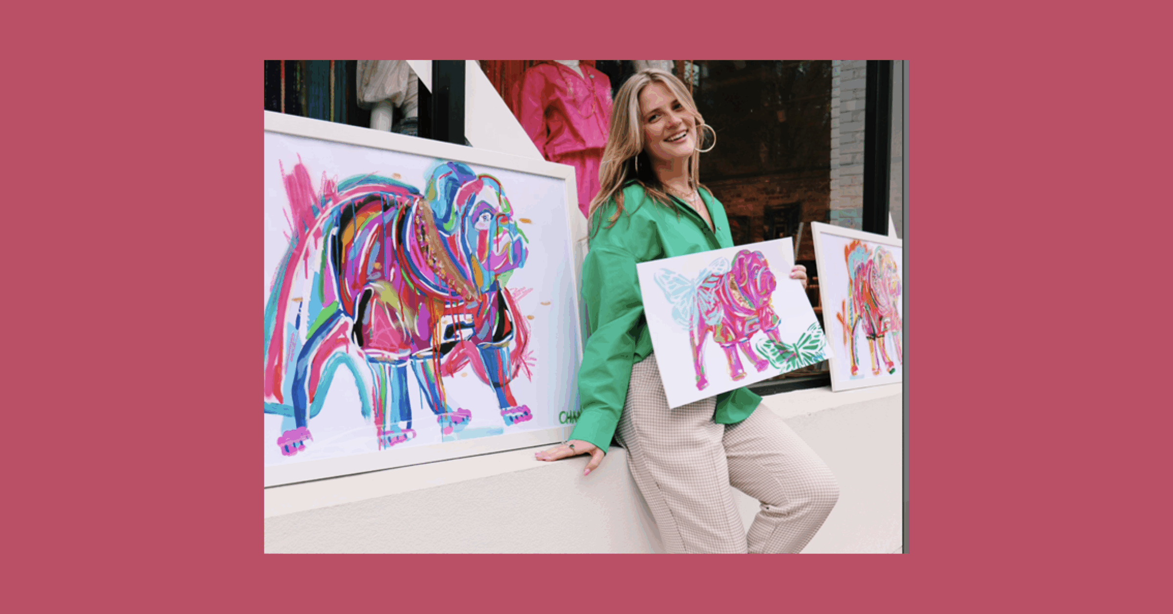 Chandler Sherry's colorful reinterpretation of the beloved Georgia Bulldog has become popular in Athens.