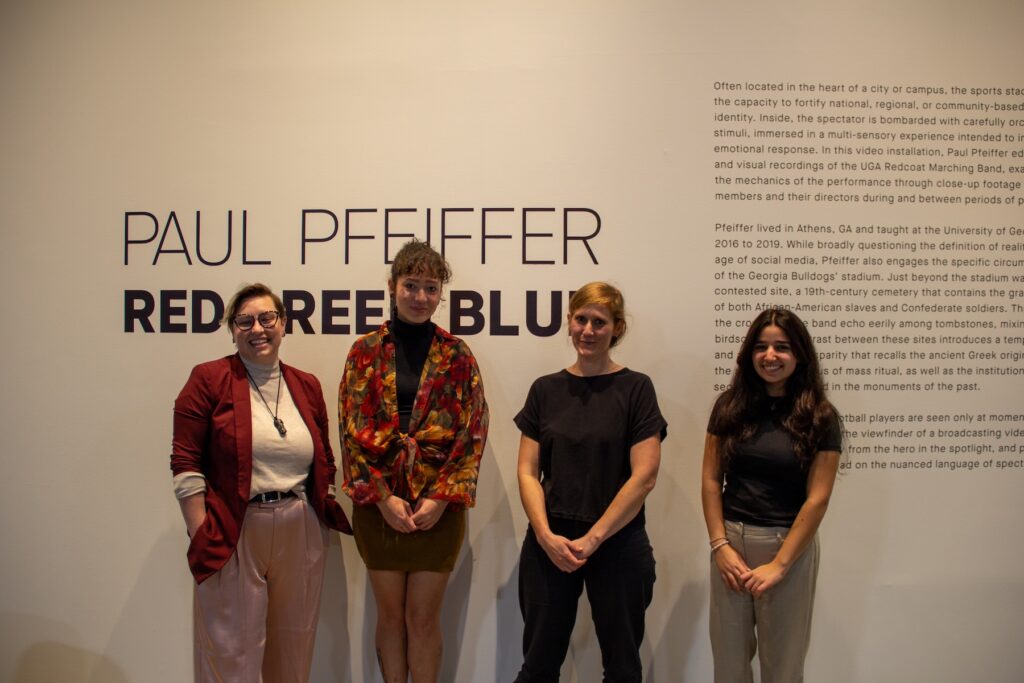 Image: 2023 4'33" Contest Winners at the Athenaeum — Vale Prosper, Isabella Tallman-Jones, Adah Bennion, and Keren Sahar.