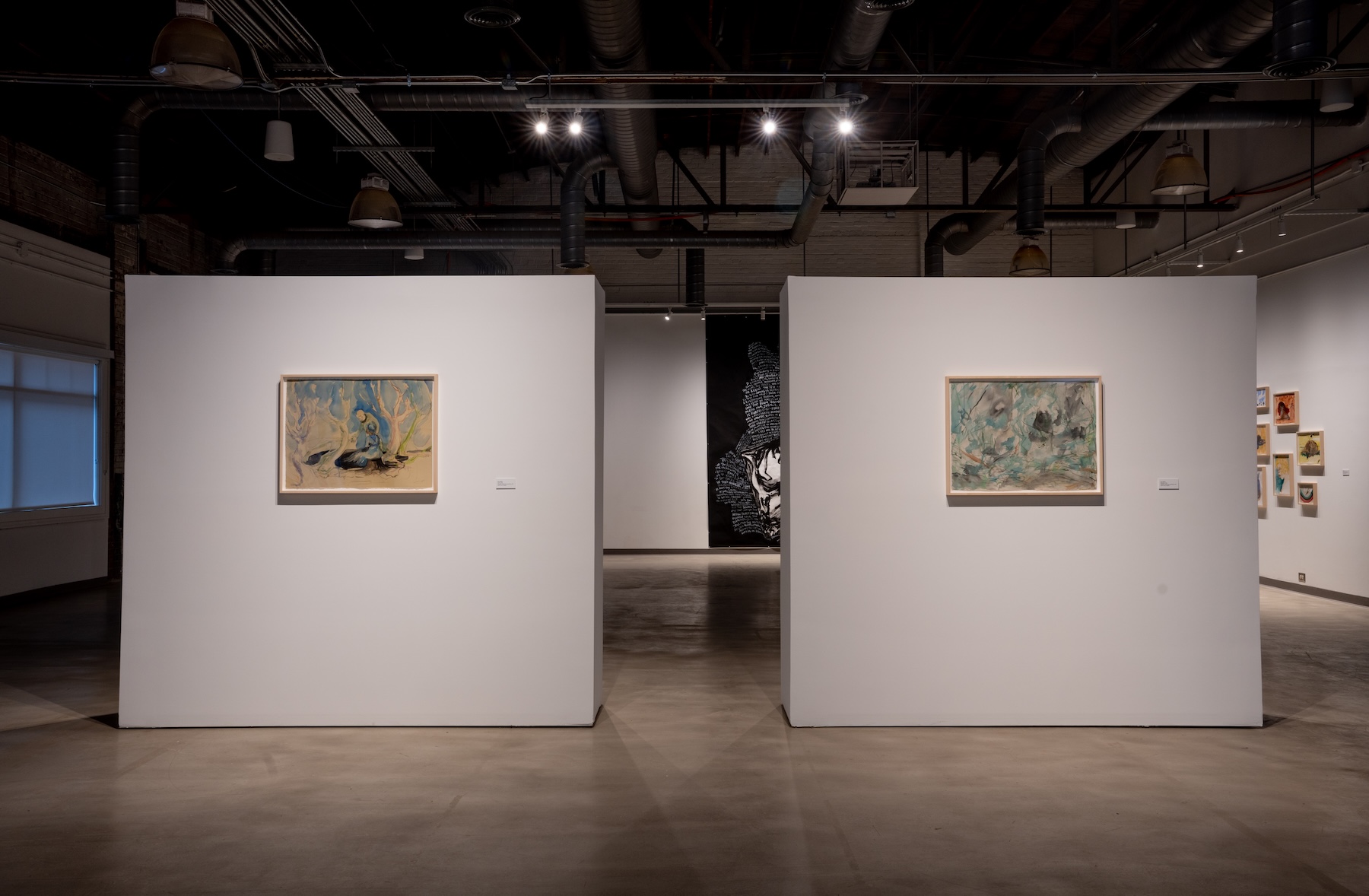 Exhibition view of Kara Walker: Back of Hand at the Athenaeum in Athens, Georgia. Photo courtesy of Jason Thrasher.