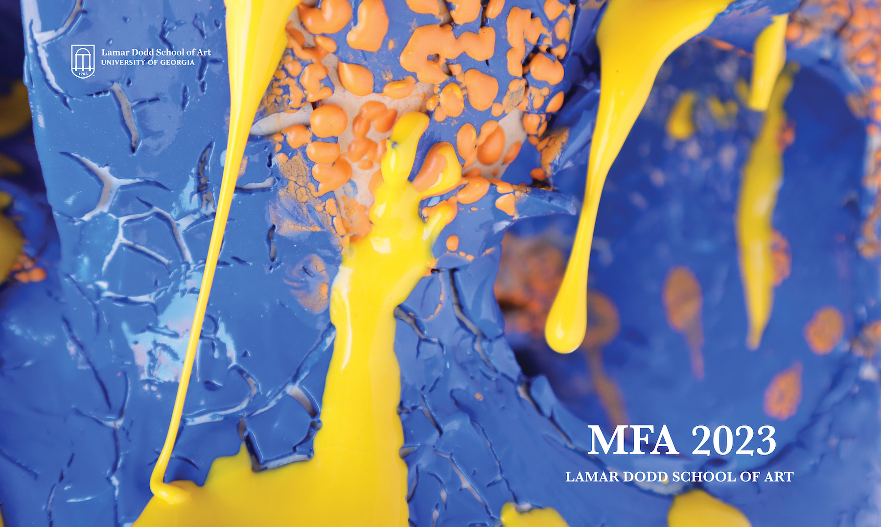 MFA 2023 thesis exhibition catalogue cover, Lamar Dodd School of Art.