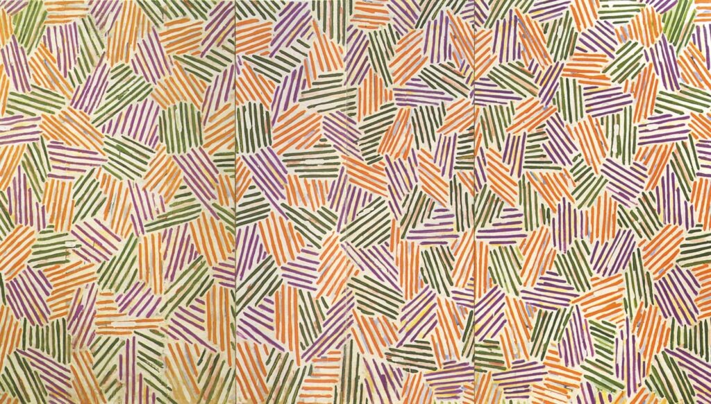 Jasper Johns, Scent, 1973, oil and encaustic on canvas.