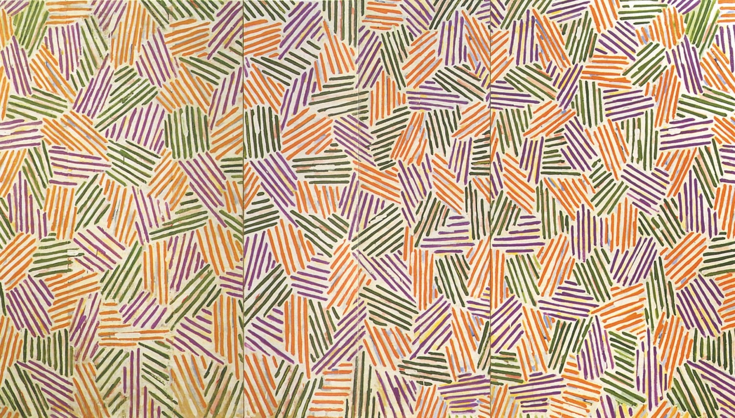 Jasper Johns, Scent, 1973, oil and encaustic on canvas.