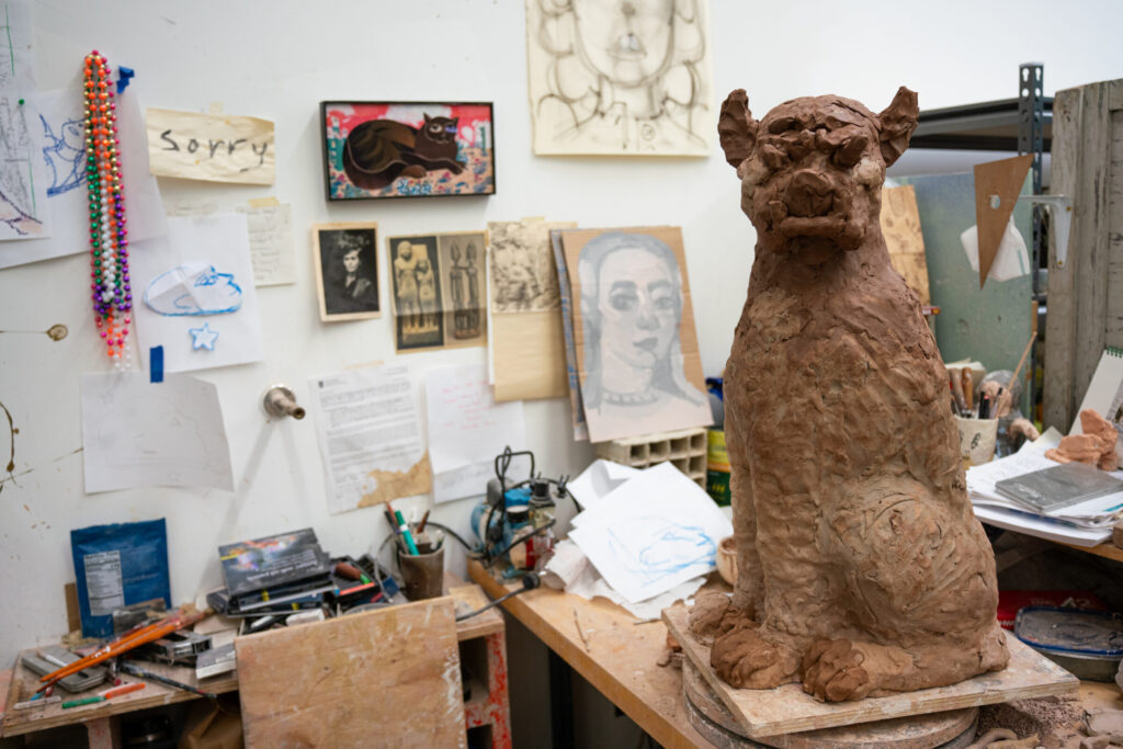 Yoon Hwang in his ceramics studio in April 2024. (Photo/Sidney Chansamone, sid.chansa@gmail.com)