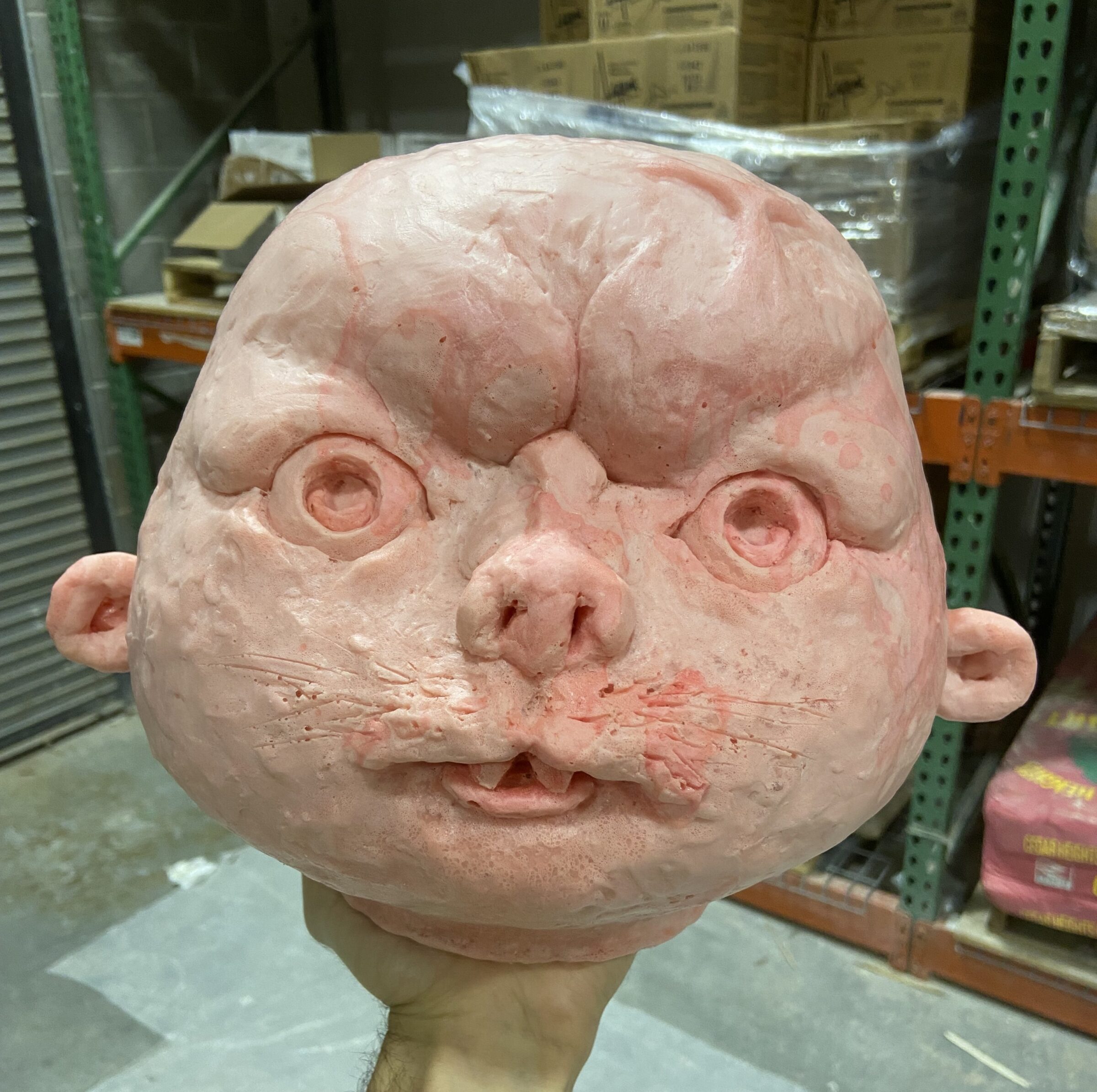 Photo of a sculptural foam head